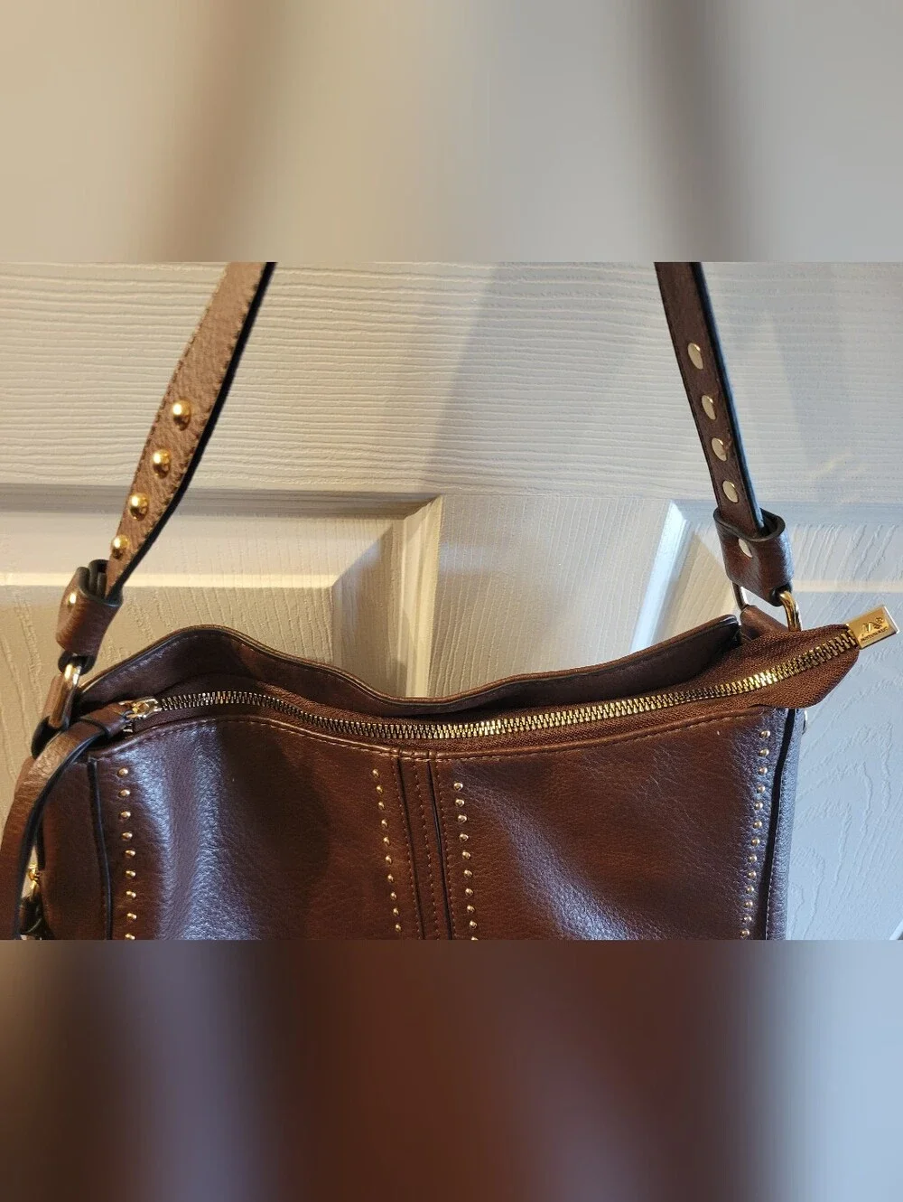 Montana West Shoulder Bag brown with stud details